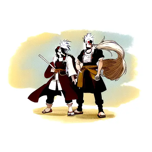 jiraiya and whitebeard tattoo design idea