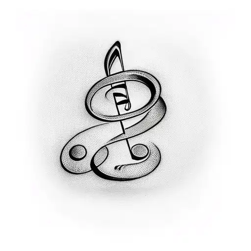 Treble Clef Peace Sign Tattoo  Treble Clef Tattoo Guitar  409x792 PNG  Download  PNGkit