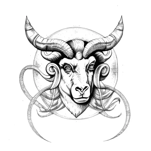 Aries ram Gemini twins tattoo design idea