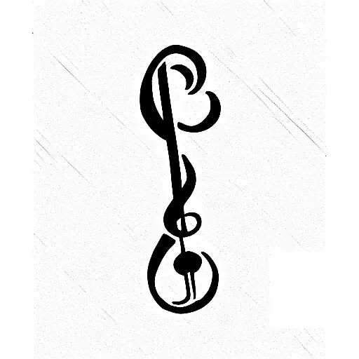 cool treble clef tattoo