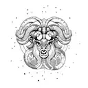 Aries ram Gemini twins tattoo design idea
