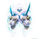 Gemini twins Aries tattoo design idea
