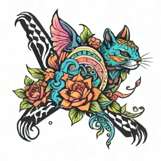 psychedelic representation tattoo design idea