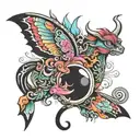 psychedelic representation tattoo design idea