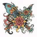 psychedelic representation tattoo design idea