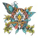 psychedelic representation tattoo design idea