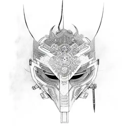 ronin mask  tattoo design idea