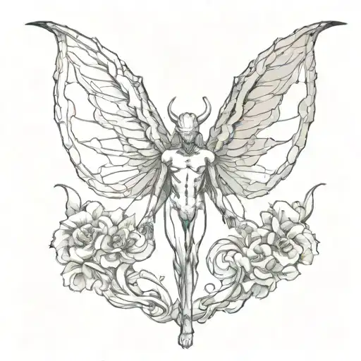 devil wing tattoo design idea