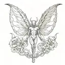 devil wing tattoo design idea