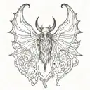 devil wing tattoo design idea