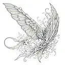 devil wing tattoo design idea