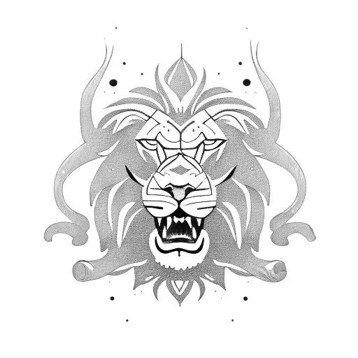 Crossfit equipment forming a lion's silhouette tattoo design idea