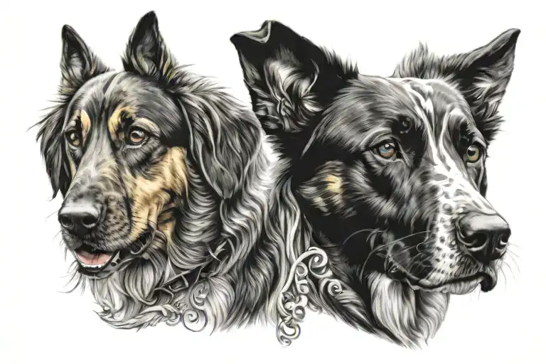 dog breed tattoo design idea