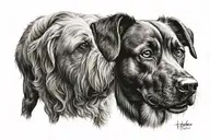 dog breed tattoo design idea