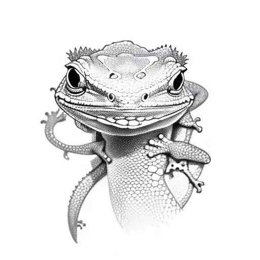 gecko tattoo design idea