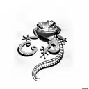 gecko tattoo design idea