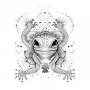 gecko tattoo design idea