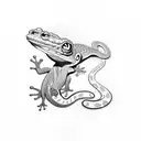gecko tattoo design idea