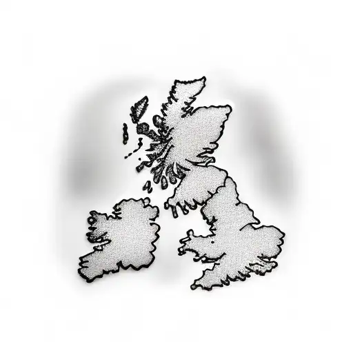 scotland map  tattoo design idea
