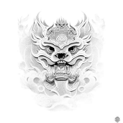 Foo Dog tattoo design idea