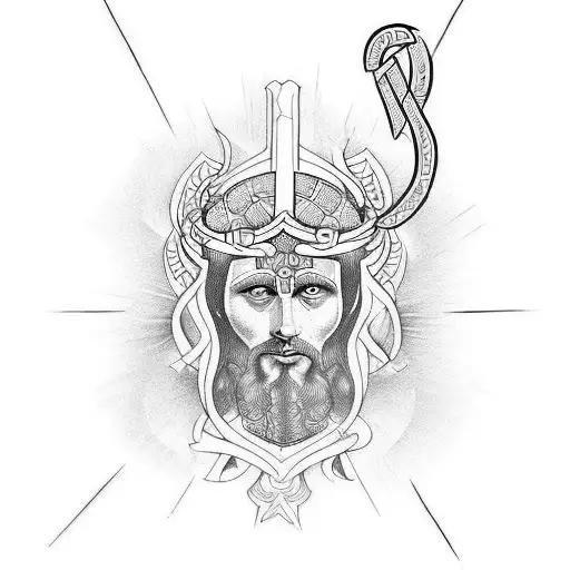 biblical seraphin tattoo design idea