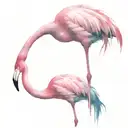 flamingo standing tattoo design idea