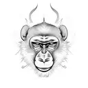 Monkey tattoo design idea