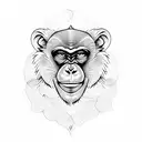 Monkey tattoo design idea