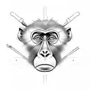 Monkey tattoo design idea