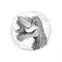 Tumbleweed sculpted dinosaur tattoo design idea