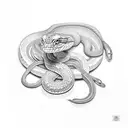 Snake 2001 metal tattoo design idea