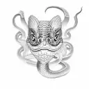 Snake 2001 metal tattoo design idea