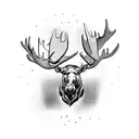 moose totem tattoo design idea