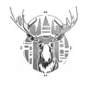 moose totem tattoo design idea