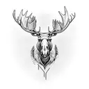 moose totem tattoo design idea