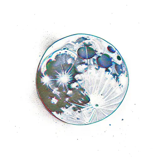 beach moon  karma tattoo design idea