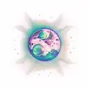 beach moon  karma tattoo design idea