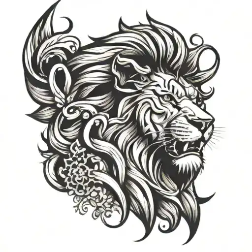 lion tattoo design idea
