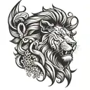 lion tattoo design idea