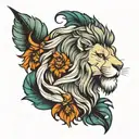 lion tattoo design idea