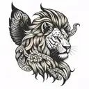 lion tattoo design idea