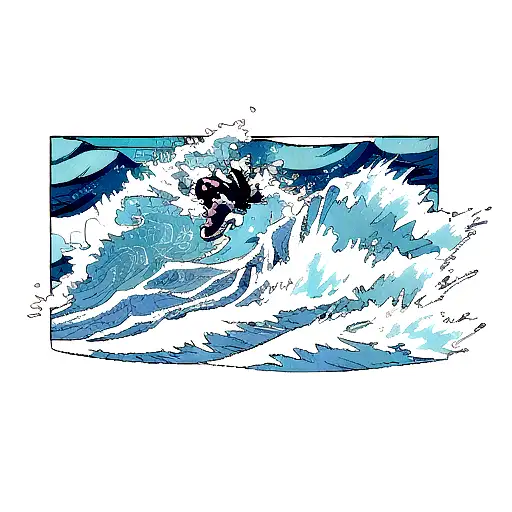 Ocean Wave tattoo design idea
