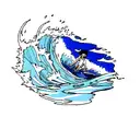 Ocean Wave tattoo design idea