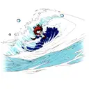 Ocean Wave tattoo design idea