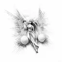 Icarus falling tattoo design idea