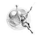 Icarus falling tattoo design idea