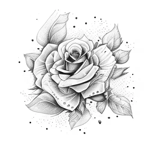 bouquet with birth month flowers for August October April and November tattoo design idea