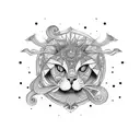 sol com o nome aurora tattoo design idea