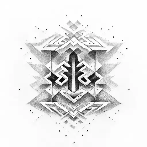 Create a tattoo combining graffiti lettering with dotwork shading tattoo design idea