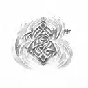 Create a tattoo combining graffiti lettering with dotwork shading tattoo design idea